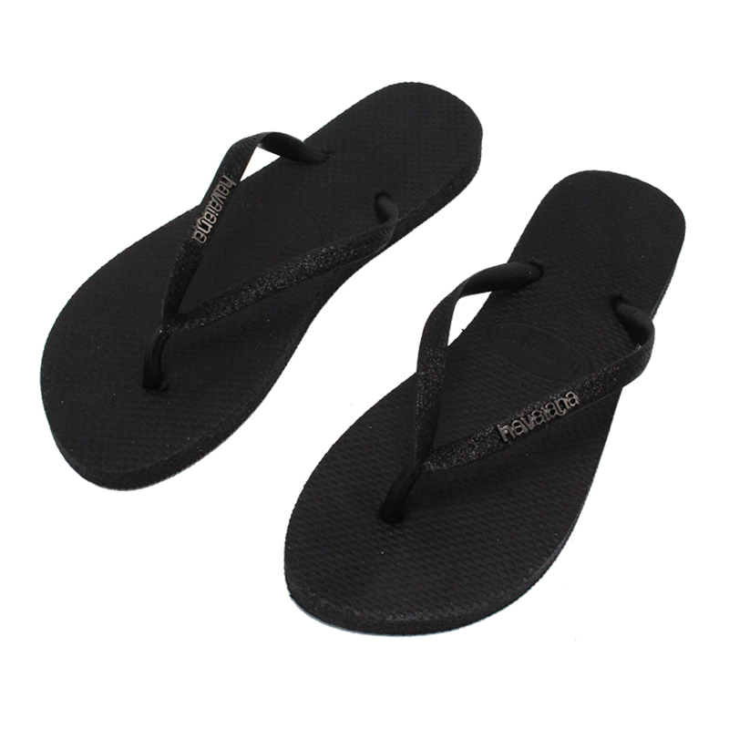 Chanclas finas con purpurina